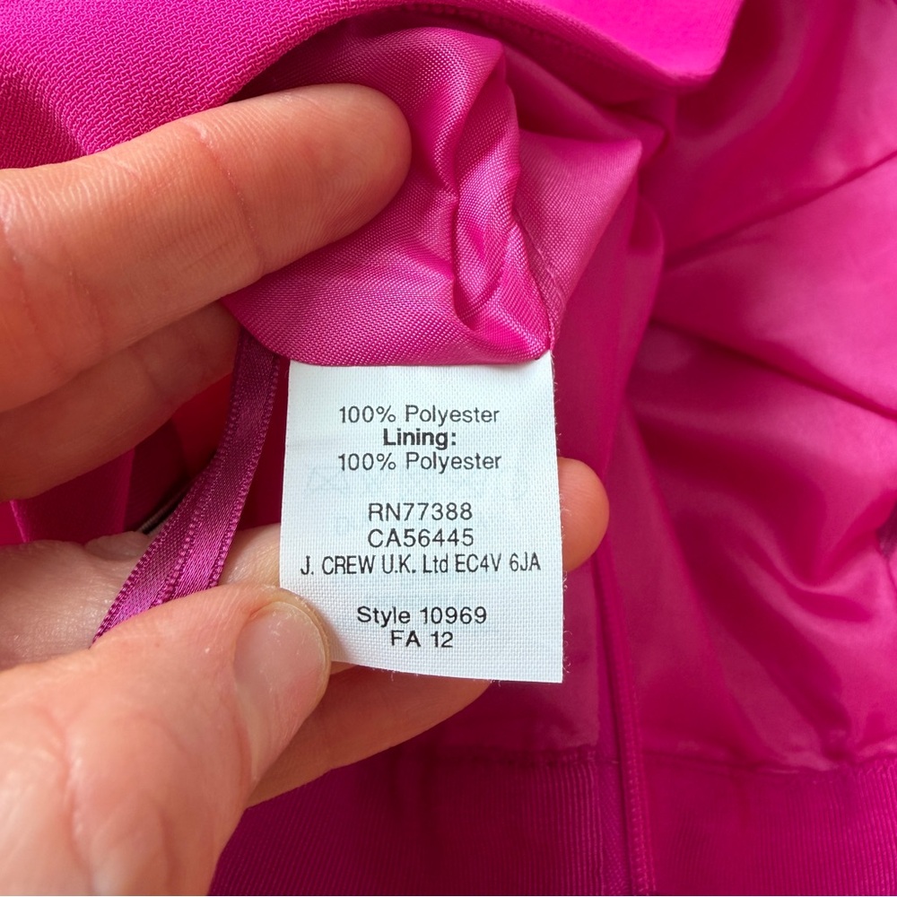 J.Crew Bright Pink Mini Skirt Size 0 - Picture 8 of 8